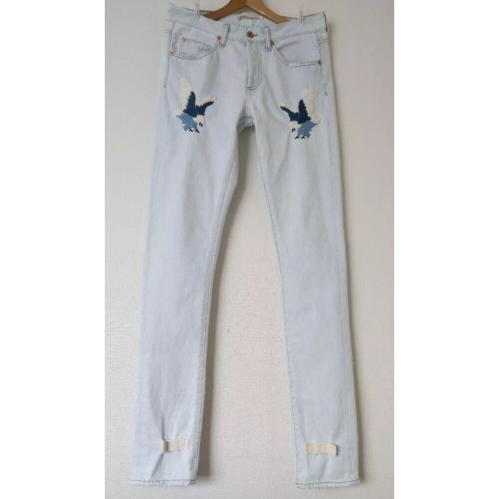 Off white eagle embroidered jeans